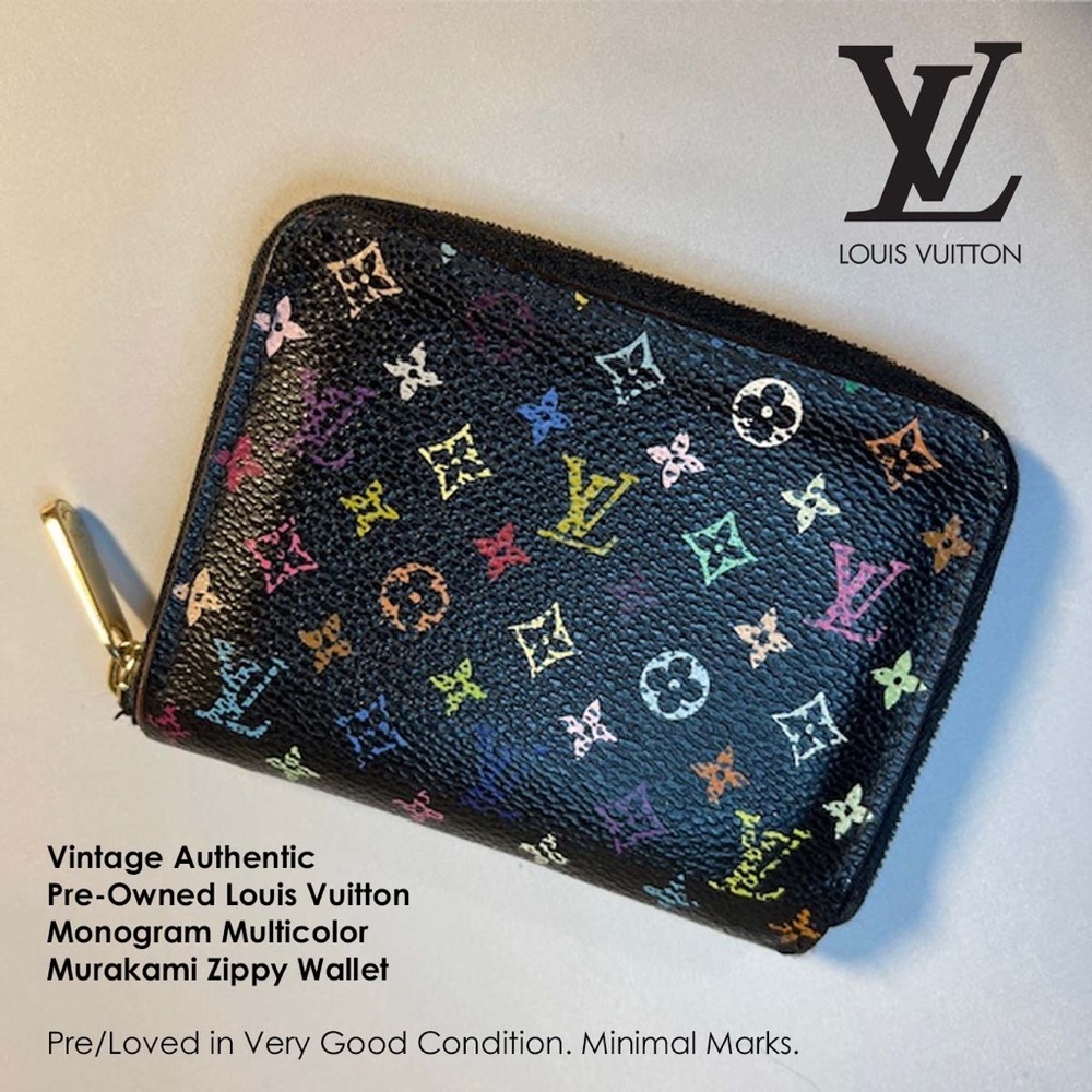 Louis Vuitton Monogram Multicolor Murakami Zippy Wallet RARE - Picture 2 of 9